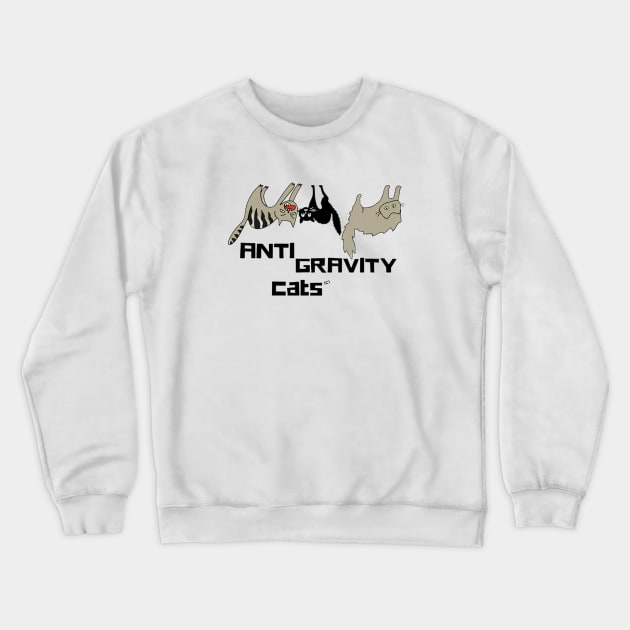 Anti Gravity Cats Original Art By Abby Anime Crewneck Sweatshirt by Abby Anime